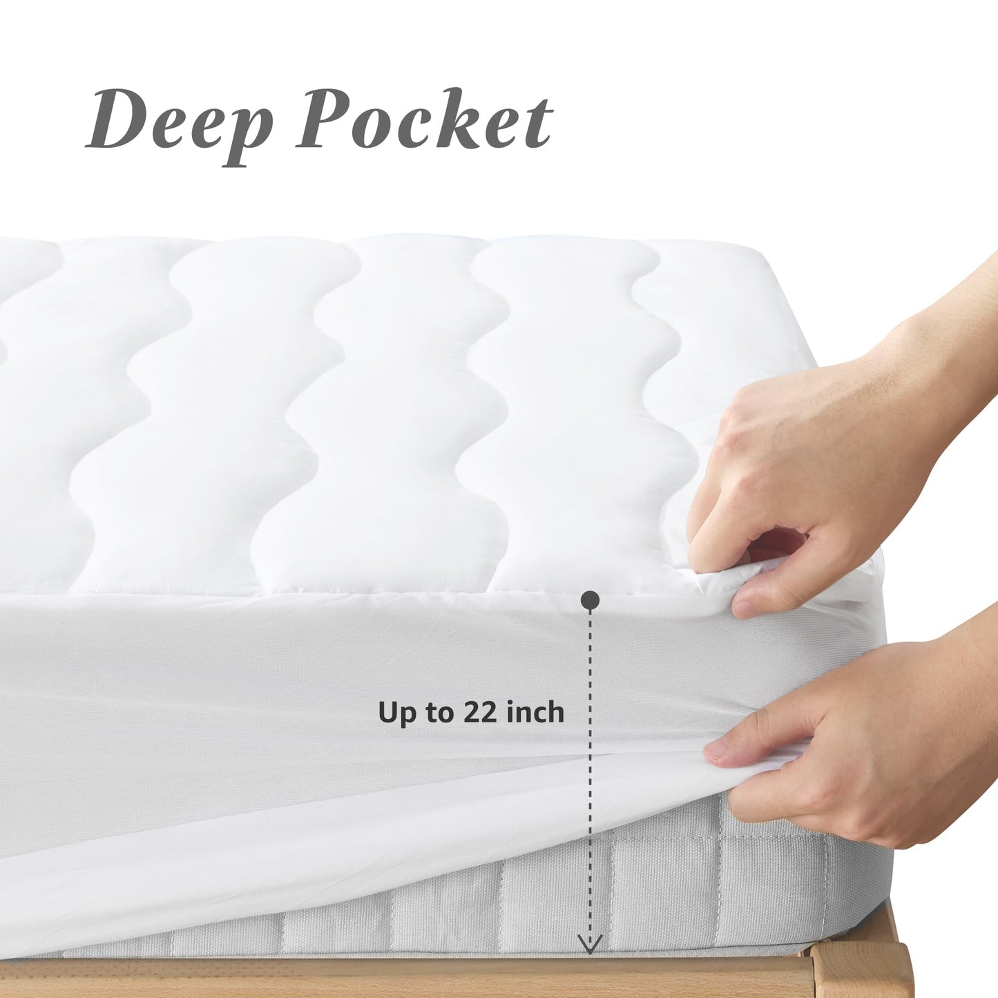 Breathable Cotton Top Waterproof Mattress Pad