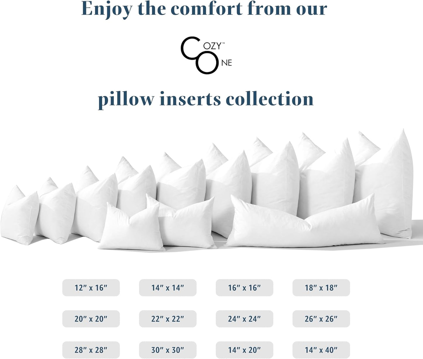 Down Feather Pillow Inserts 2 Pack