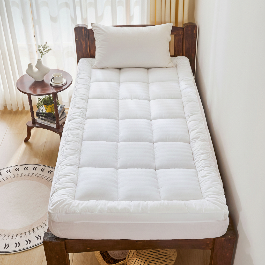 Thick Mattress Topper - Breathable Cotton Pad