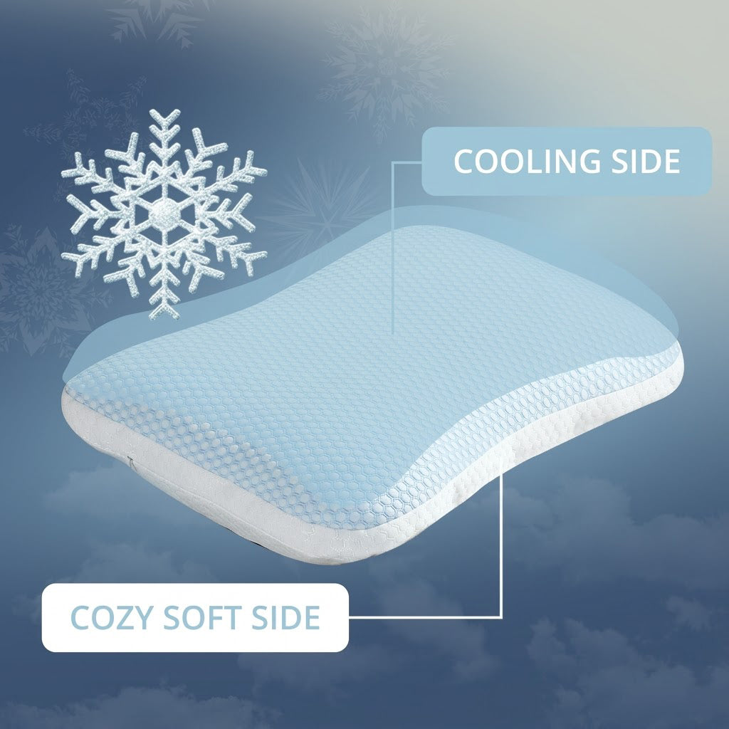 Dual-Sided Adjustable Cooling Pillow 2 pack