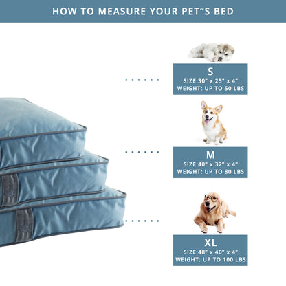 Velvet Rectangle Dog Bed