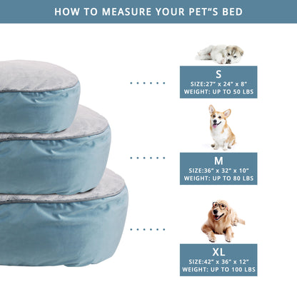 Plush Top Deep Comfort Oval Pet Bed