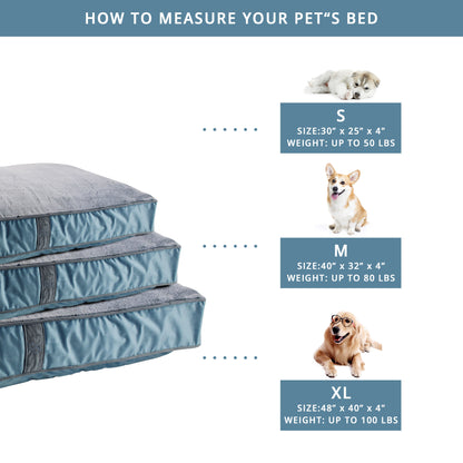 Plush Top Rectangle Pet Bed